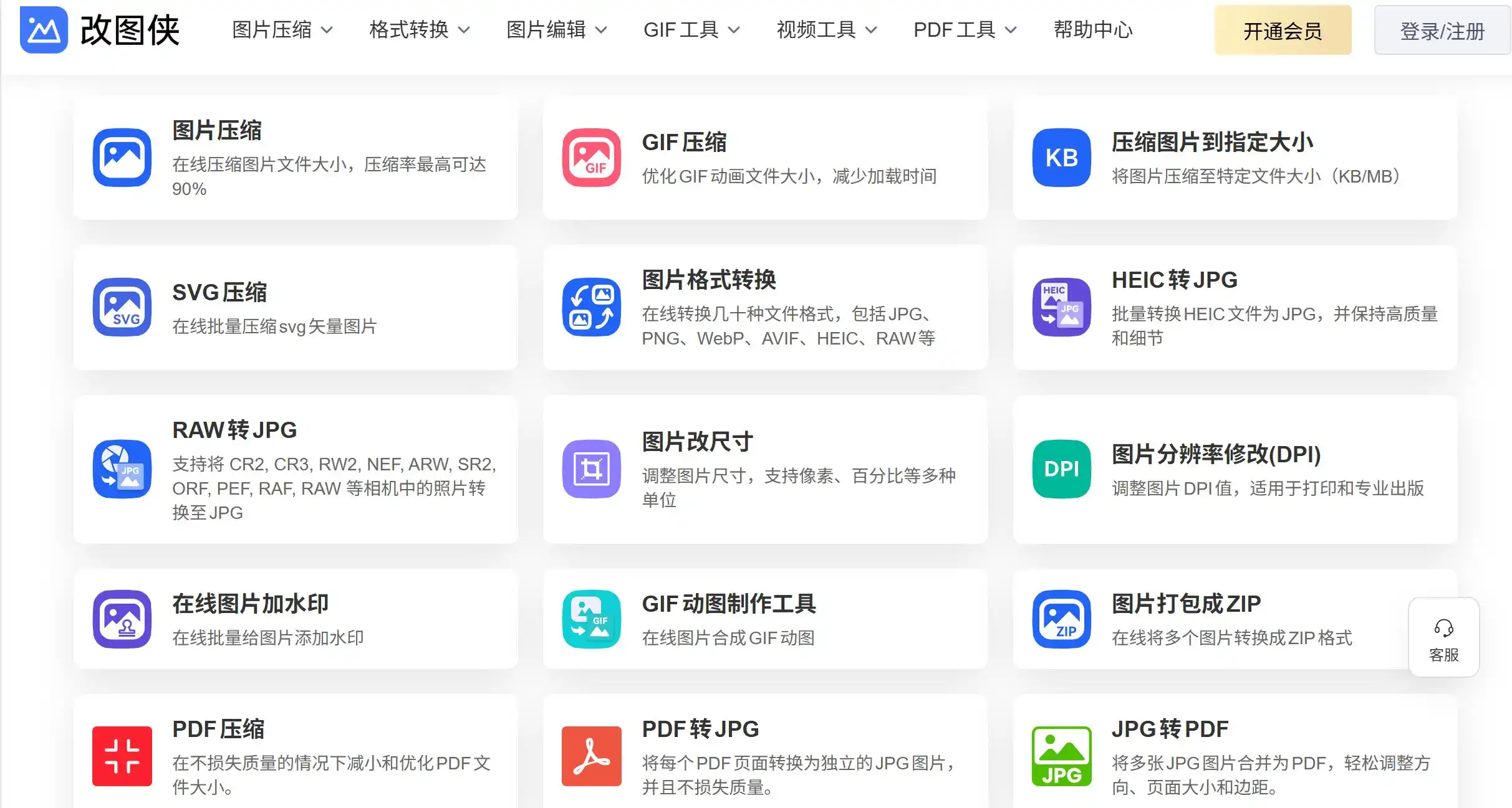 图片工具改图侠官方网站首页示例图展示