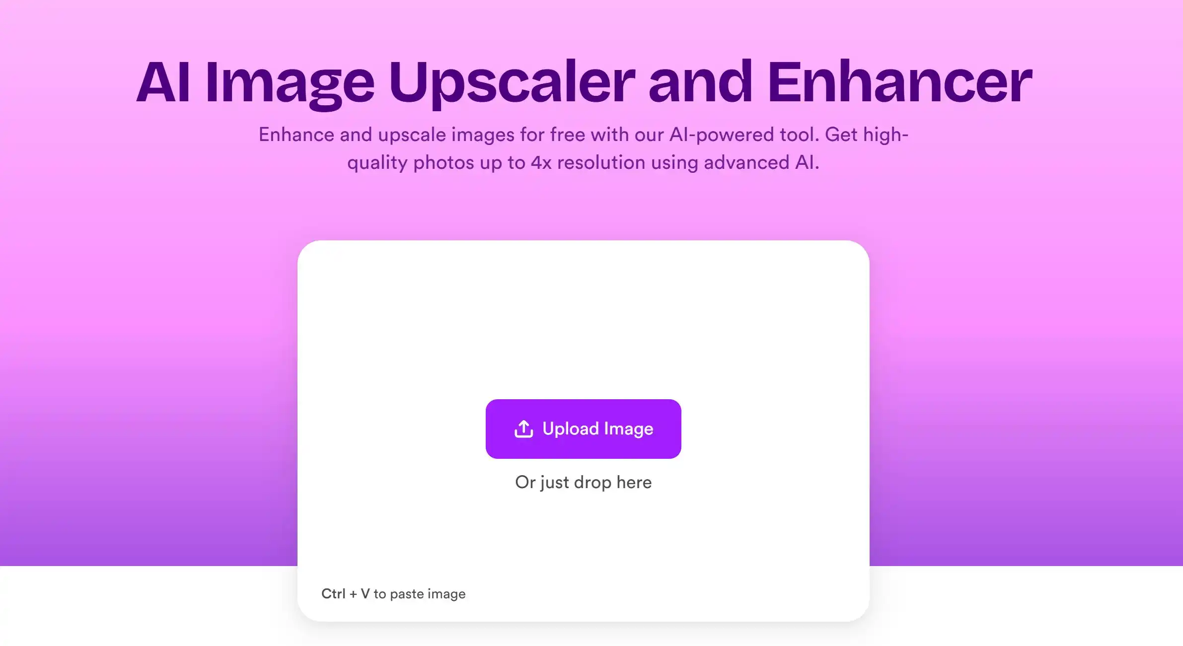 Super Upscaler图片工具官方网站首页示例图展示
