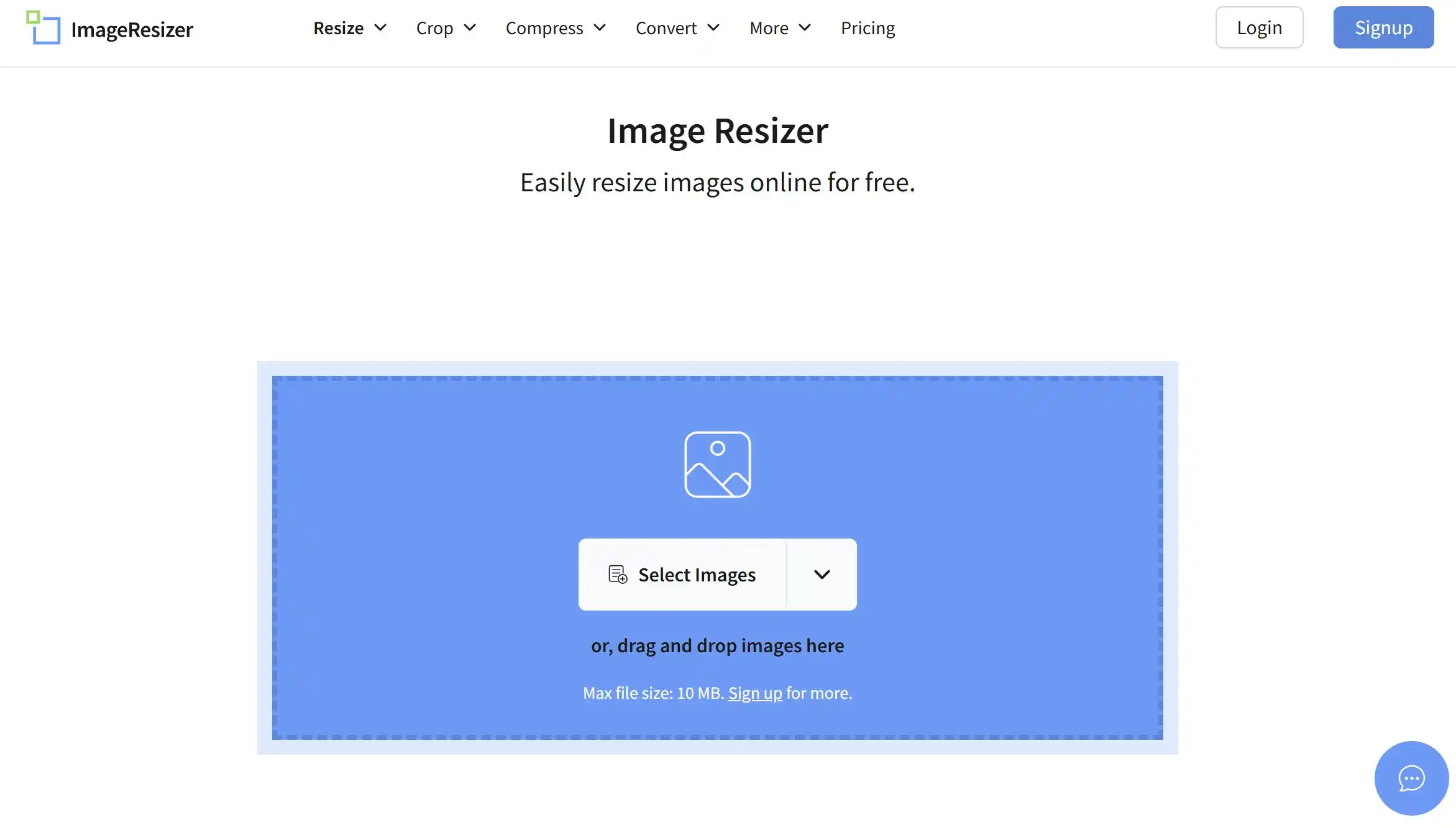 图片工具Imageresizer官方网站首页示例图展示